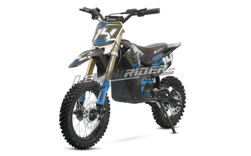 Dirt bike électrique enfant TX 1100w 10/12" - bleu