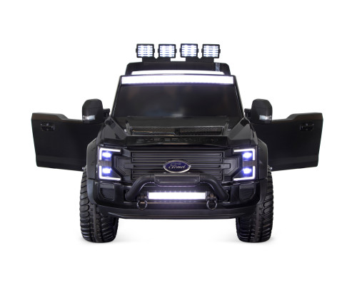 Voiture électrique enfant Ford Super Duty 12V noir, 4 moteurs 45W, télécommande parentale 2.4 Ghz Voitures électriques