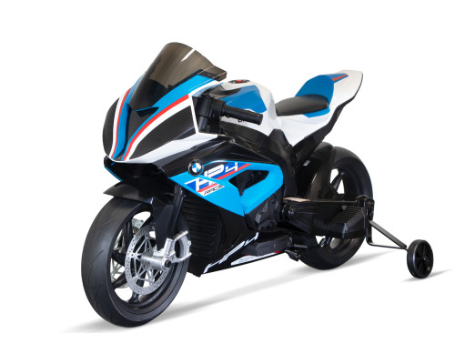 Moto électrique enfant bmw bleu hp4 race 12 volts, 2 moteurs 35w