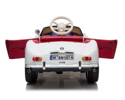 Voiture électrique enfant BMW 507 vintage blanc, 2 moteurs 35w, télécommande parentale 2.4 Ghz Voitures électriques