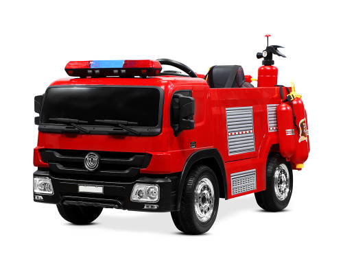Camion de pompier électrique enfant, 2 moteurs 35w, télécommande parentale 2.4 Ghz