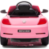 Voiture électrique enfant Volkswagen Coccinelle Dune Beetle rose 12 volts, 2 moteurs 30w, télécommande parentale 2.4 GHz Voit...