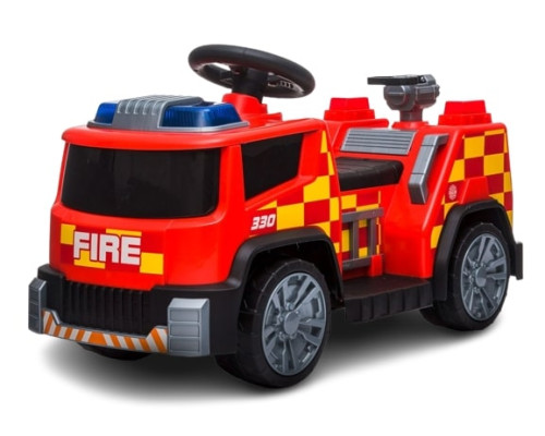 Camion électrique enfant KINGTOYS - Pompier 22W - Rouge Voitures électriques
