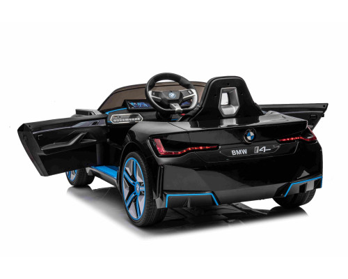 Voiture électrique enfant BMW i4 noire, 2 moteurs 30w, télécommande parentale 2.4 Ghz