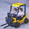Chariot élévateur électrique enfant, 2 moteurs 35w, 12 volts, télécommande parentale 2.4 Ghz - jaune Voitures électriques