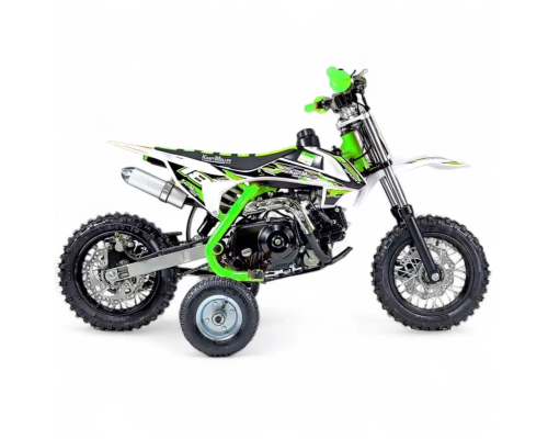 Dirt bike 70cc LMR Kidz 70cc 10/10" vert avec stabilisateur