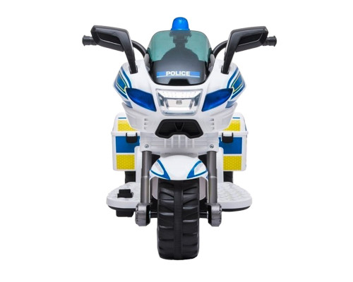 Moto électrique enfant KINGTOYS - Police 22W - Blanc