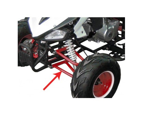 Triangle de direction inférieur - rouge pour quad enfant typhon 110cc et 125cc diamon motors
