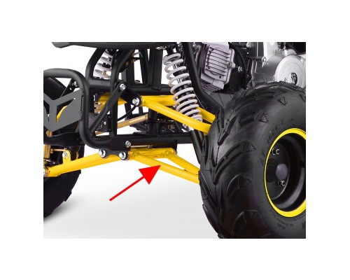 Triangle de direction inférieur - jaune pour quad enfant typhon 110cc et 125cc diamon motors