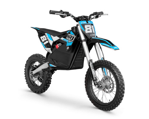 Dirt bike électrique NRJ 1600W 12/14" - bleu