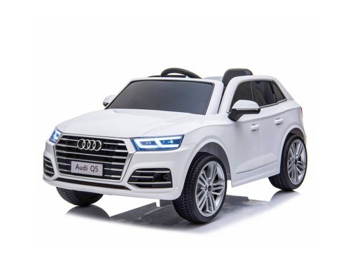 Voiture électrique enfant Audi Q5 blanc 12 volts, 2 moteurs, voiture electrique enfant télécommande parentale 2.4 GHZ