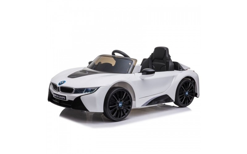 Voiture électrique enfant BMW i8, 2 moteurs 35w, télécommande parentale 2.4 ghz - blanc Voitures électriques