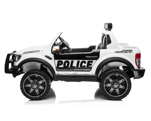 Voiture électrique enfant Ford Ranger Raptor police, 12 volts, 2 moteurs 35w, 2 places - blanc Voitures électriques