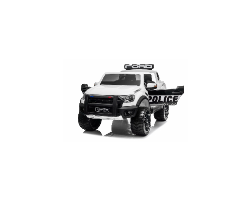 Voiture électrique enfant Ford Ranger Raptor police, 12 volts, 2 moteurs 35w, 2 places - blanc Voitures électriques