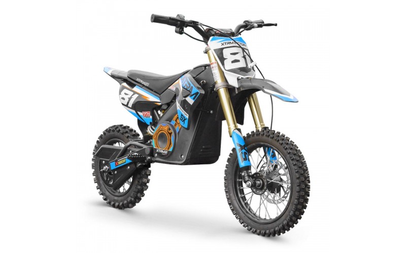 Dirt bike électrique enfant SX 1300w 12/14" - bleu