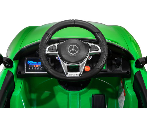 Voiture électrique enfant Mercedes AMG GT-R, 2 moteurs 15w, télécommande parentale 2.4 GHZ - vert Voitures électriques