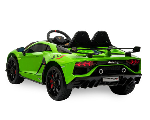 Voiture électrique enfant Lamborghini Aventador SVJ 12V vert, 2 moteurs 35w, télécommande parentale 2.4 Ghz Voitures électriques