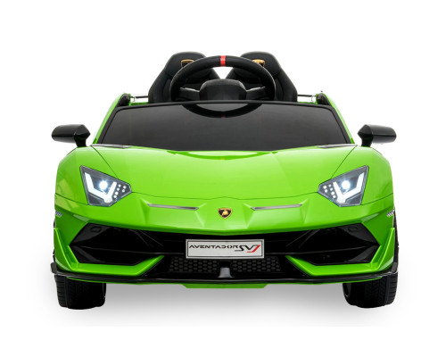 Voiture électrique enfant Lamborghini Aventador SVJ 12V vert, 2 moteurs 35w, télécommande parentale 2.4 Ghz Voitures électriques