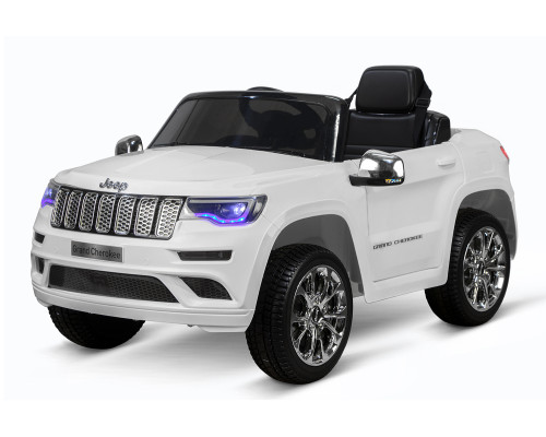 Vouture électrique enfant Jeep Cherokee blanc, 2 moteurs 35w, télécommande parentale 2.4 Ghz