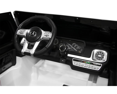 Voiture électrique enfant Mercedes G63 AMG blanc, 2 places, 4 moteurs 35w, télécommande parentale 2.4 Ghz Voitures électriques