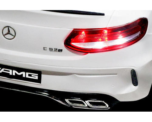 Voiture électrique enfant Mercedes C63 AMG blanche 12V, 2 moteurs 25w, télécommande parentale 2.4 Ghz Voitures électriques