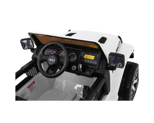 4x4 électrique enfant Jeep Wrangler 2 places Rubicon blanc 12V, 4 moteurs 35w, télécommande parentale 2.4 Ghz Voitures électr...