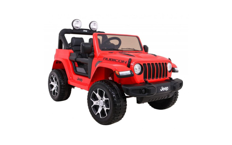 4x4 électrique enfant Jeep Wrangler 2 places Rubicon rouge 12V, 4 moteurs 35w, télécommande parentale 2.4 Ghz Voitures électr...