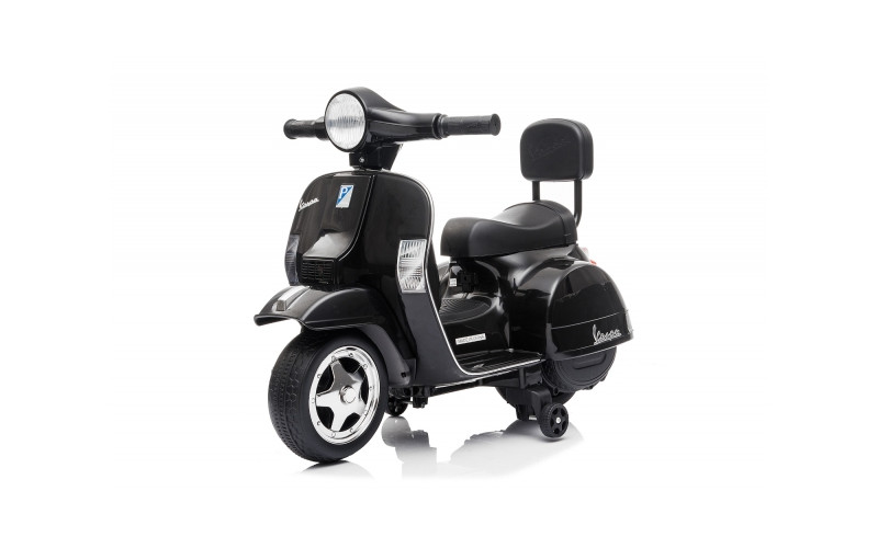 Scooter Piaggio Vespa PX150 électrique 12 volts enfant - noir - LeM