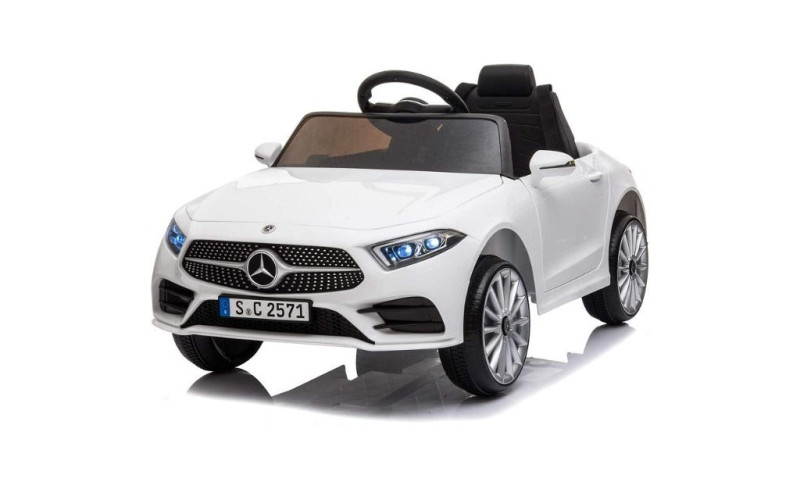 Voiture électrique enfant Mercedes CLS350 blanc 12 volts, 2 moteurs 30w, télécommande parentale 2.4 Ghz Voitures électriques
