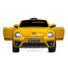 Voiture électrique enfant Volkswagen Coccinelle Dune Beetle jaune12 volts, 2 moteurs 30w, télécommande parentale 2.4 GHz Voit...