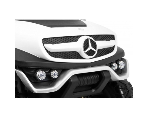 Voiture électrique enfant Mercedes Unimog 12V blanc, 2 places, 4 moteurs 35w, télécommande parentale 2.4 GHz Voitures électri...