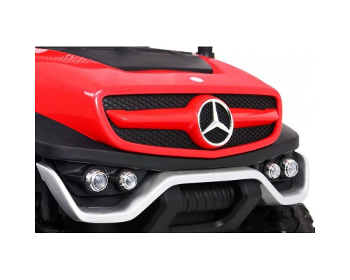 Voiture électrique enfant Mercedes Unimog 12V rouge, 2 places, 4 moteurs 35w, télécommande parentale 2.4 GHz Voitures électri...