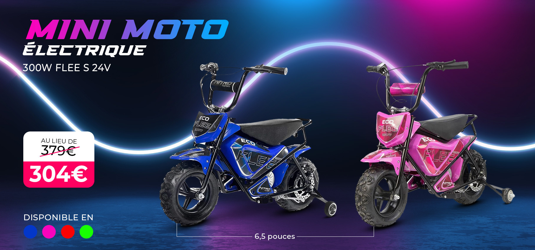Mini-moto électrique enfant Flee 300w